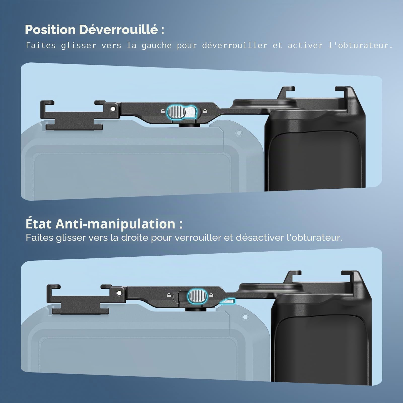 SmallRig Poignée pour DJI Osmo Action 6, poignée latérale pour la Photographie de Rue avec déclencheur et Griffe Porte-Accessoires, Compatible avec Les Cages SmallRig Action 6 5887/5888-6259