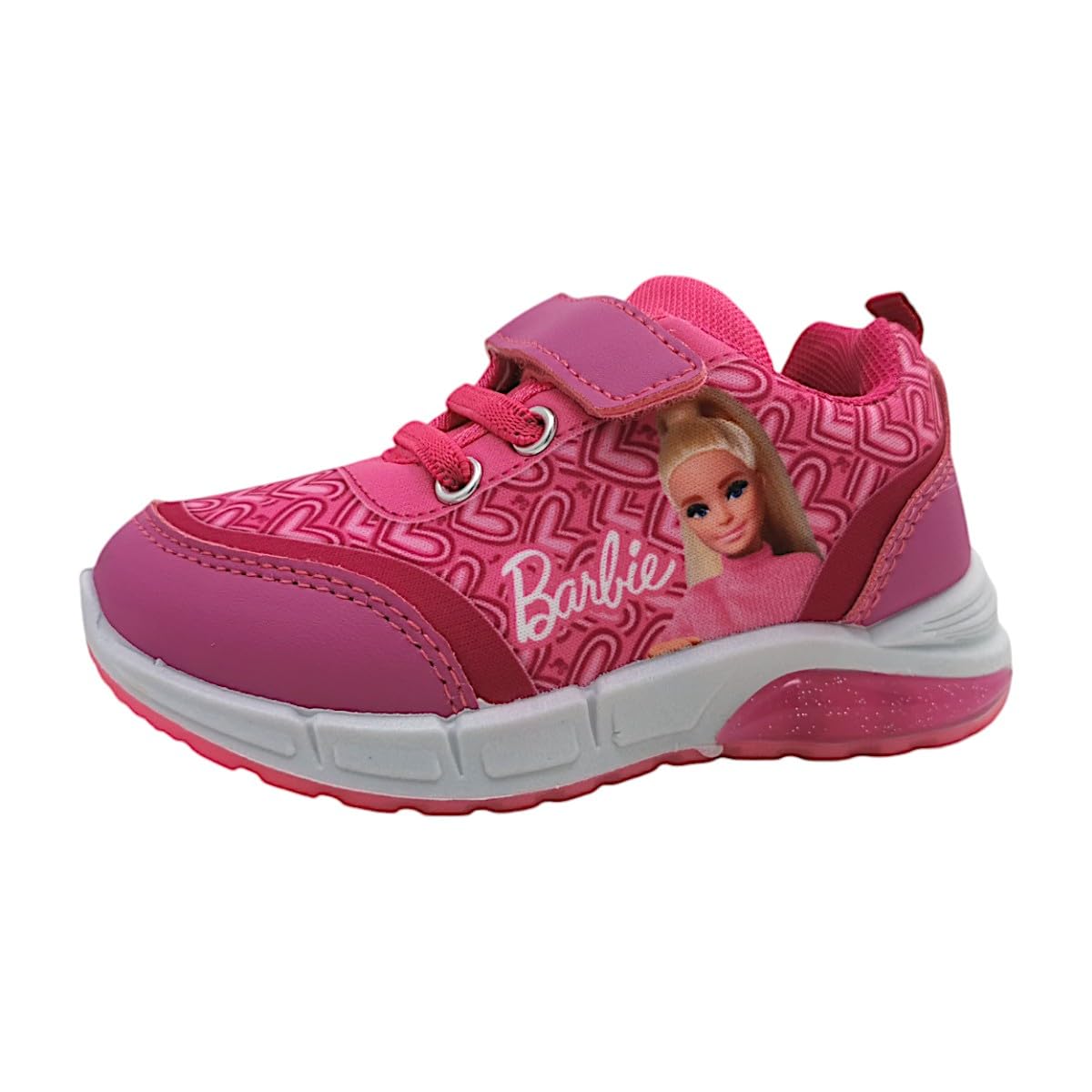 Leomil Barbie Kinderschuhe Mädchen Halbschuhe Klett Rot Freizeit