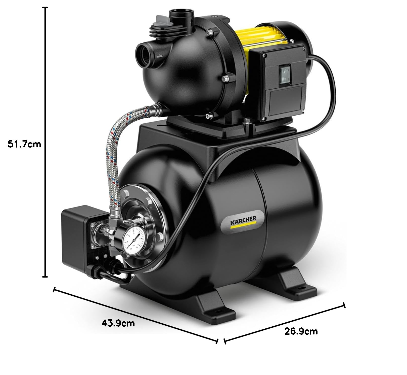 Kärcher BP 3.200 Home Bomba de Agua Doméstica, Caudal máx.: 3.200 l/h, Altura de Transporte máx.: 36 m, Altura de Aspiración máx.: 8 m, Potencia de Motor: 600 W, Presión: máx. 3,6 bar