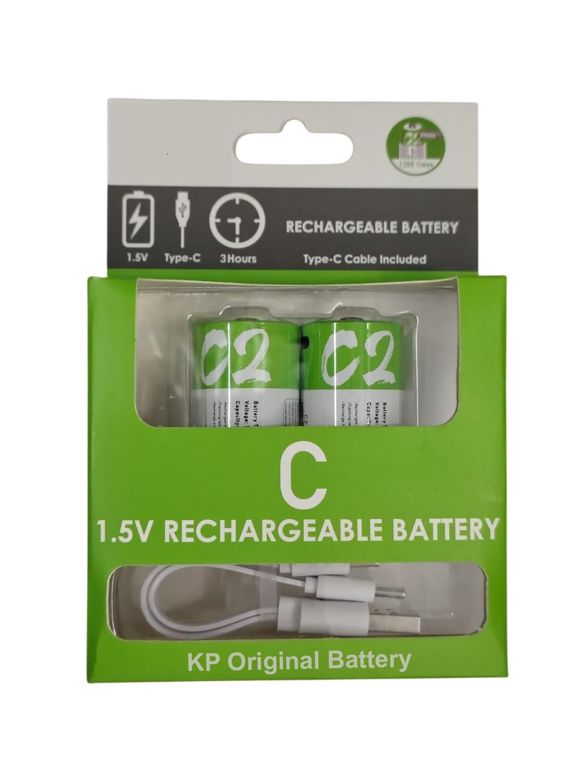 KP Original C Size Rechargeable Battery, 1.5V, 5000mAh, Ni-MH, Type-C Charging, Pack of 2, USB-C Cable Included-picture-41
