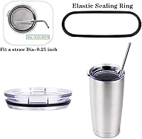 Vista 5 de Tapas de vaso de 20 onzas de repuesto, a prueba de derrames, resistentes a salpicaduras, tapas para vaso YETI Rambler, Old Style Rtic y más tazas