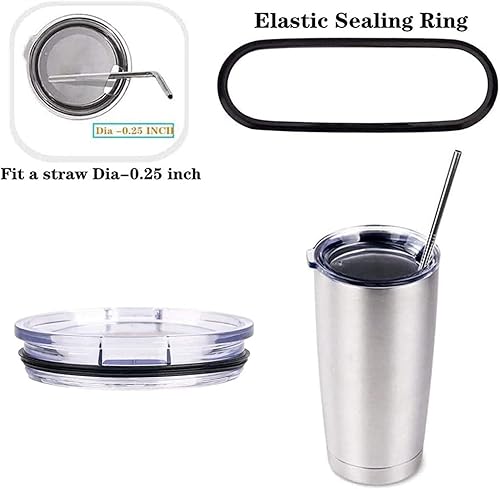 Miniatura 5 de Tapas de vaso de 20 onzas de repuesto, a prueba de derrames, resistentes a salpicaduras, tapas para vaso YETI Rambler, Old Style Rtic y más tazas de