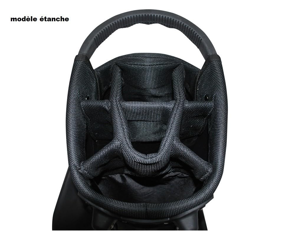 Trolem - Sac de Golf Trépied Léger - 8 Compartiments & 4 Poches Accessoires - Imperméable & Étanche - Sac de Golf Mixte Homme Femme - Noir & vert