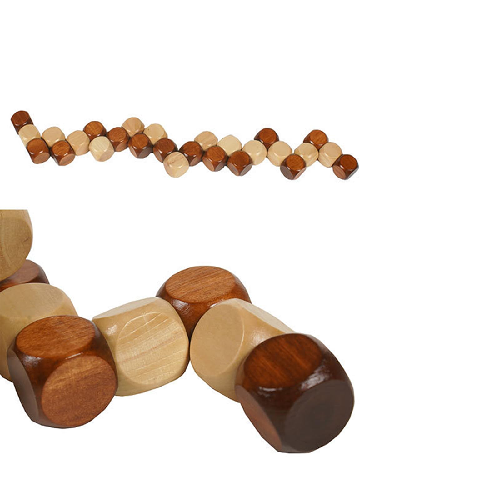 Vokowin Wooden Twist Cube IQ Puzzle, Wooden Brain Teaser - Image 3