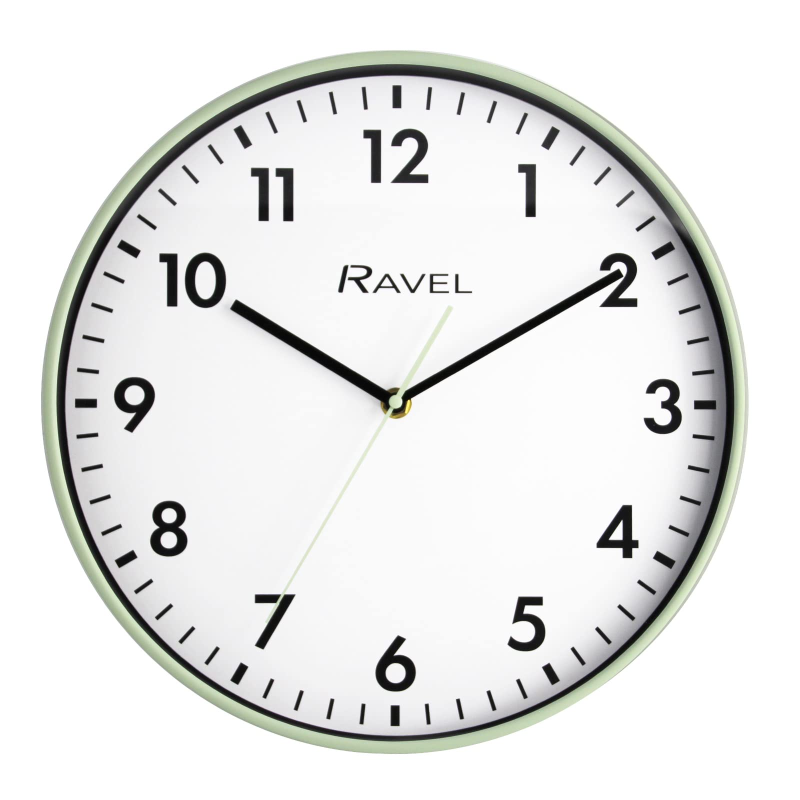 Ravel - Modern 30cm Office and Kitchen Wall Clock - Analogue Quartz - RWC.30.11 - Sage
