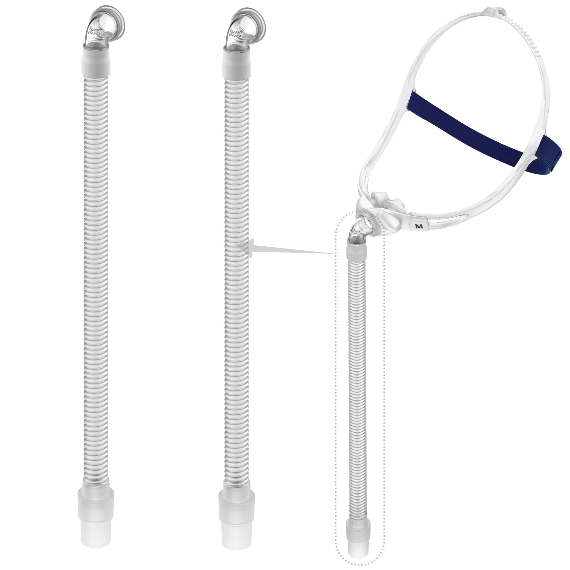 2 Pack Replacement Short Tube Assembly Compatible with Swift FX with Elbow & Swivel, Easy to Use & 360°Rotation, Quick Release