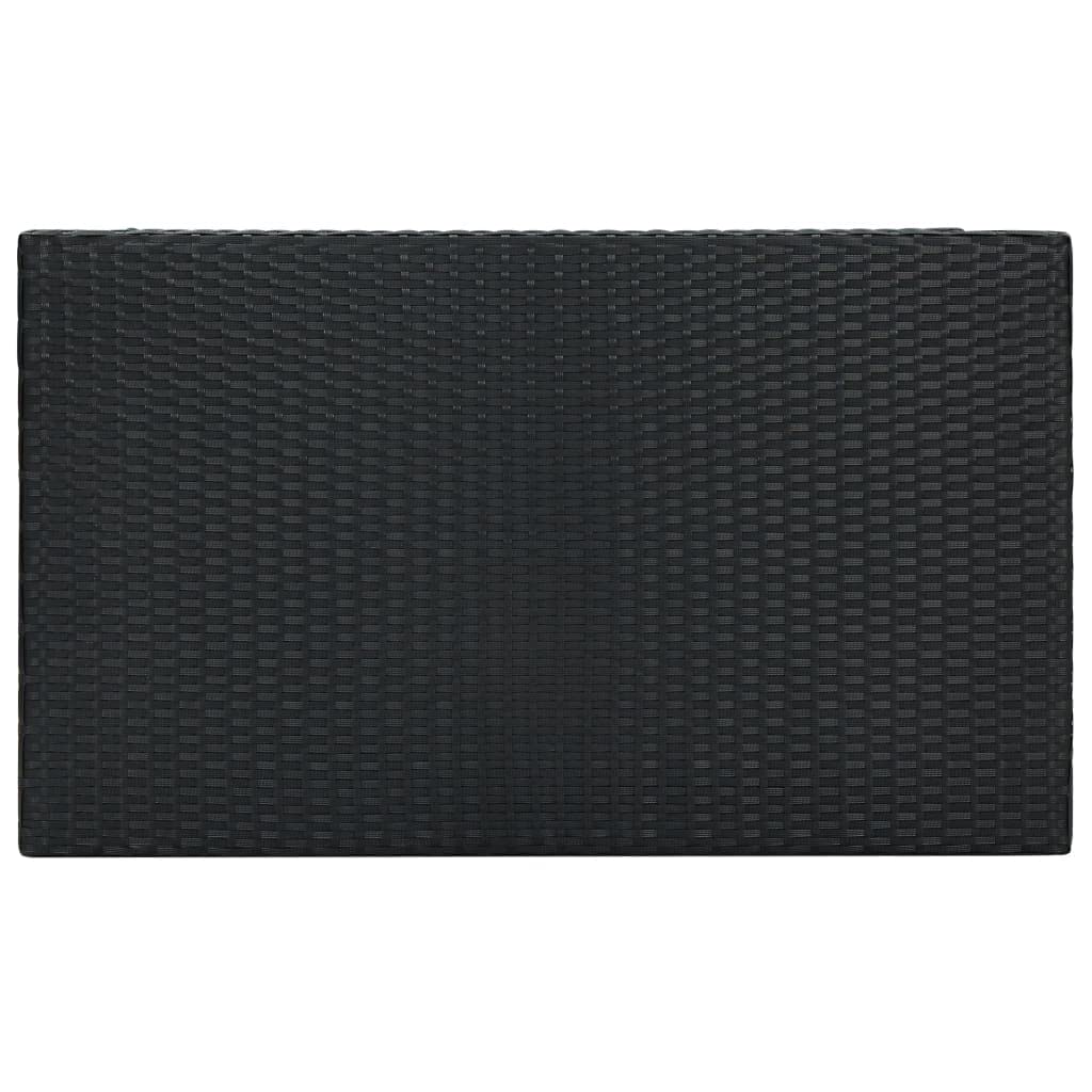 vidaXL Set Bar da Giardino 5 pz con Cuscini Polyrattan Nero