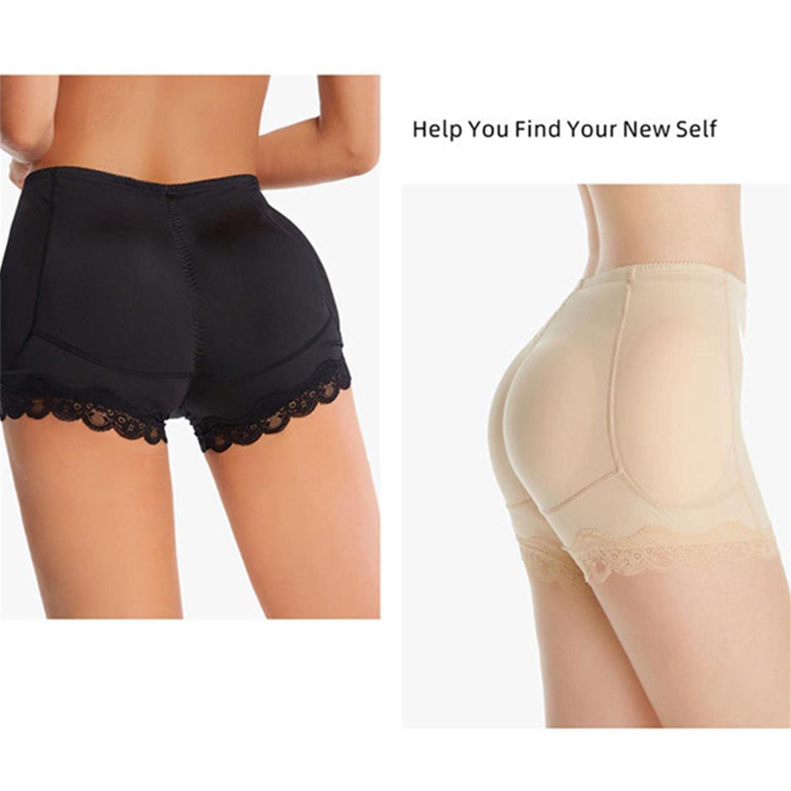 Culotte Gainante Femmes Shape sans Couture Faux Cul Respirant Dentelle Poussante Puste Les Fesses Shapewear
