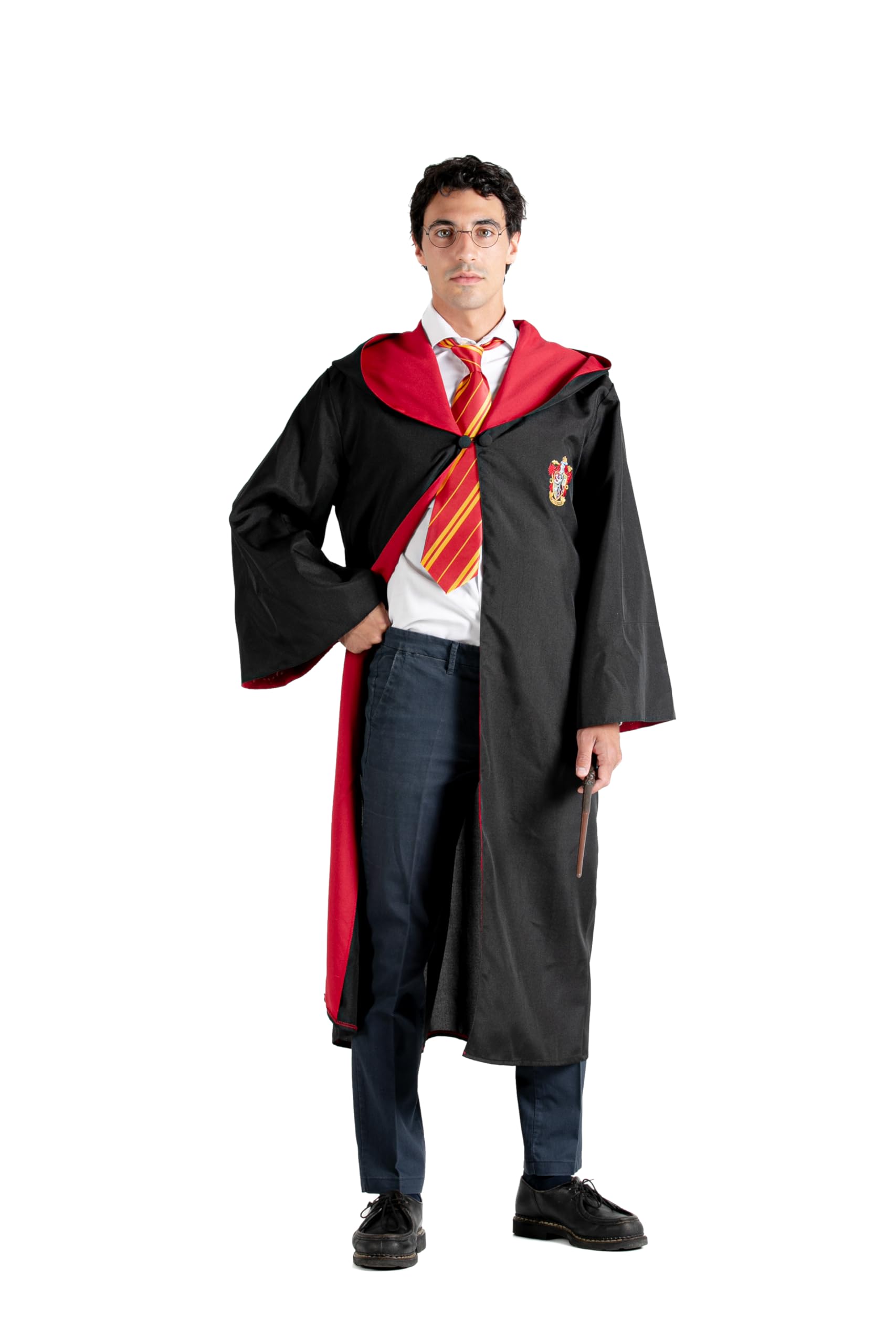 Cloak Cape Tunic Deluxe official Harry Potter Wizarding World (One size adult) with embroidered emblem and tie