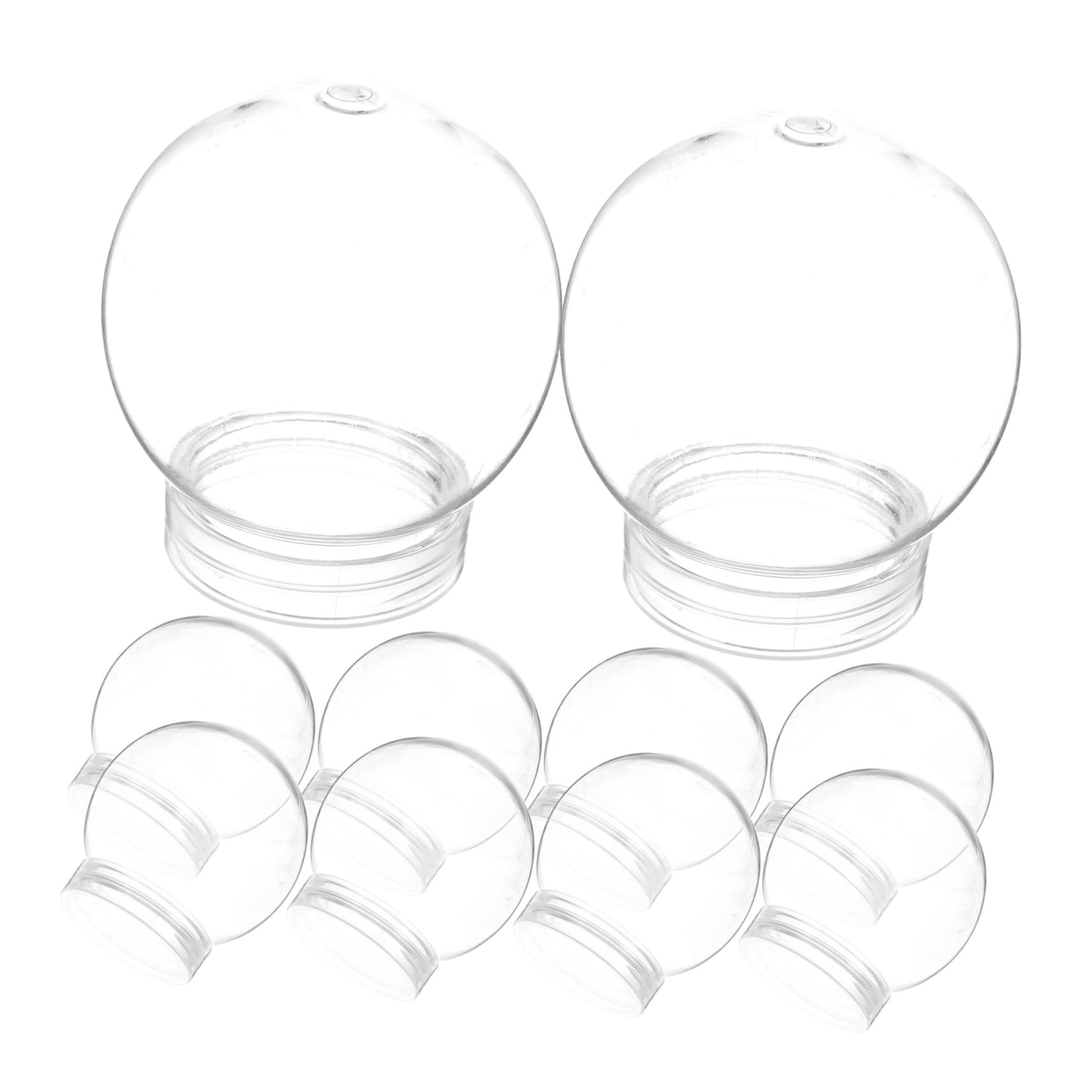 10pièces Boule à Neige Transparente Soi-même Globe Eau Plastique pour Projet Artisanat Boule à Neige De Noël Vide
