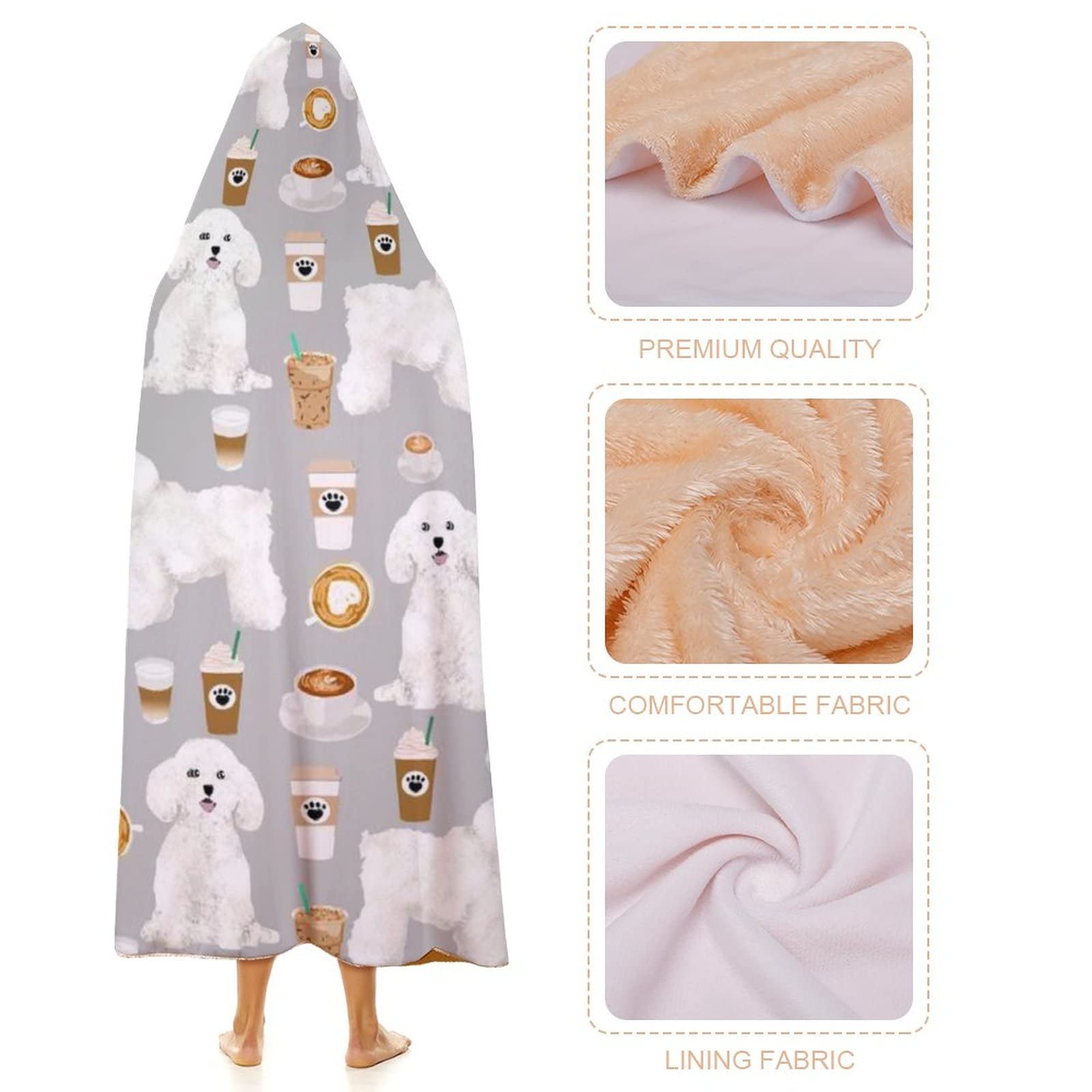 ビション・フリーゼ犬かわいい お昼寝 超ソフトフリースブランケット毛布