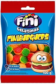 Fini Finiburguers - Balas de gelatina fini, 90 g