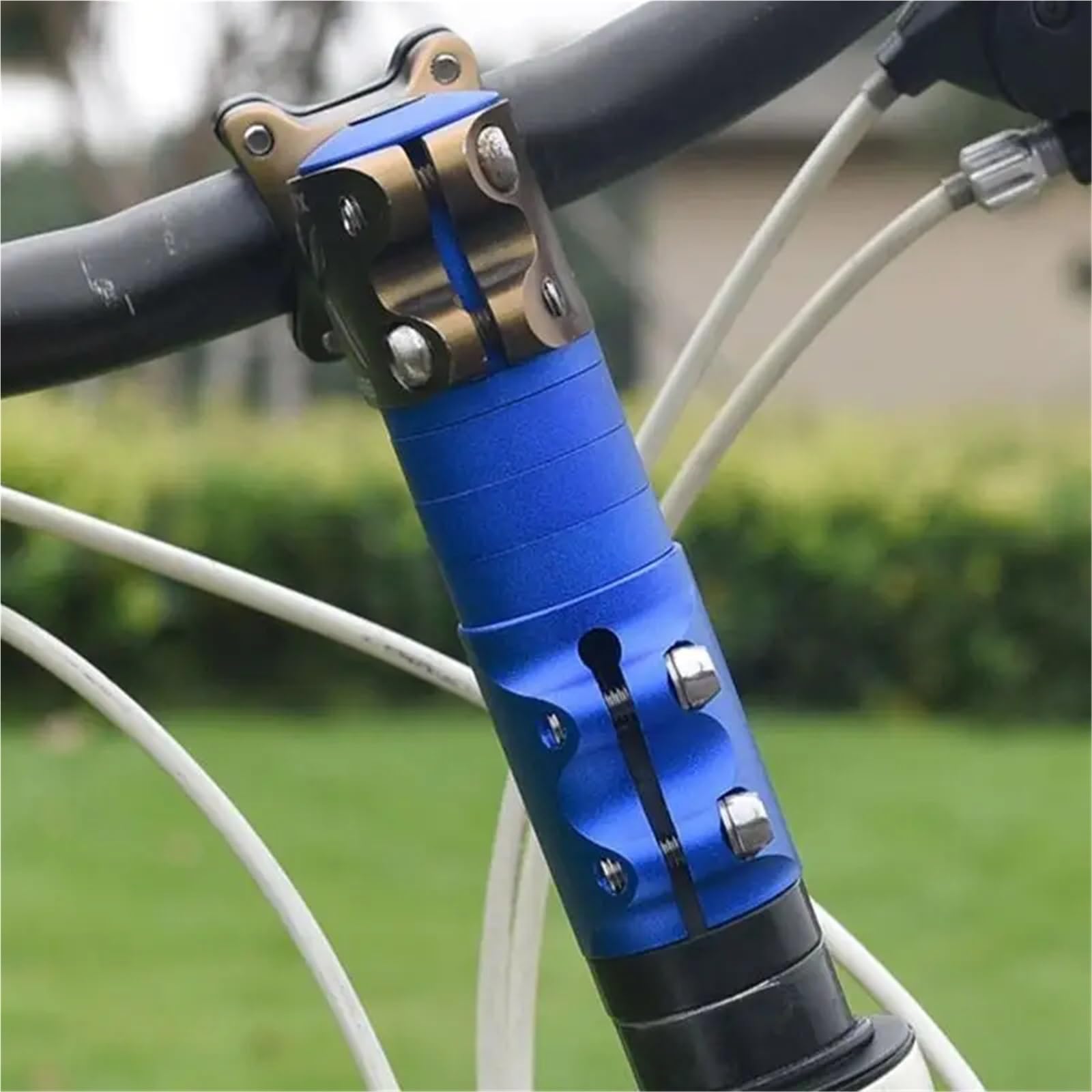 Prolunga Manubrio Rialzo 2 Pezzi Riser for Attacco Manubrio Bici in Lega di Alluminio Riser for Attacco Forcella Estensore for Attacco Manubrio Facile da Usare