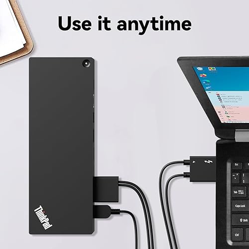 Miniatura 7 de ThinkPad 40B00135 Thunderbolt 4 - Estación de acoplamiento universal para portátiles Lenovo, 4 pantallas externas, carga de energía de hasta 100 W +