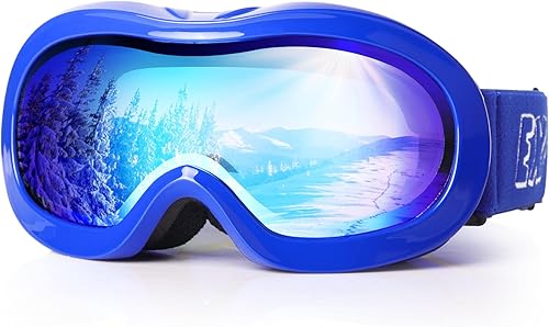 Miniatura 8 de EXP VISION Gafas de esquí para niños, gafas de snowboard antivaho para niños y niñas de 3 a 14 años
