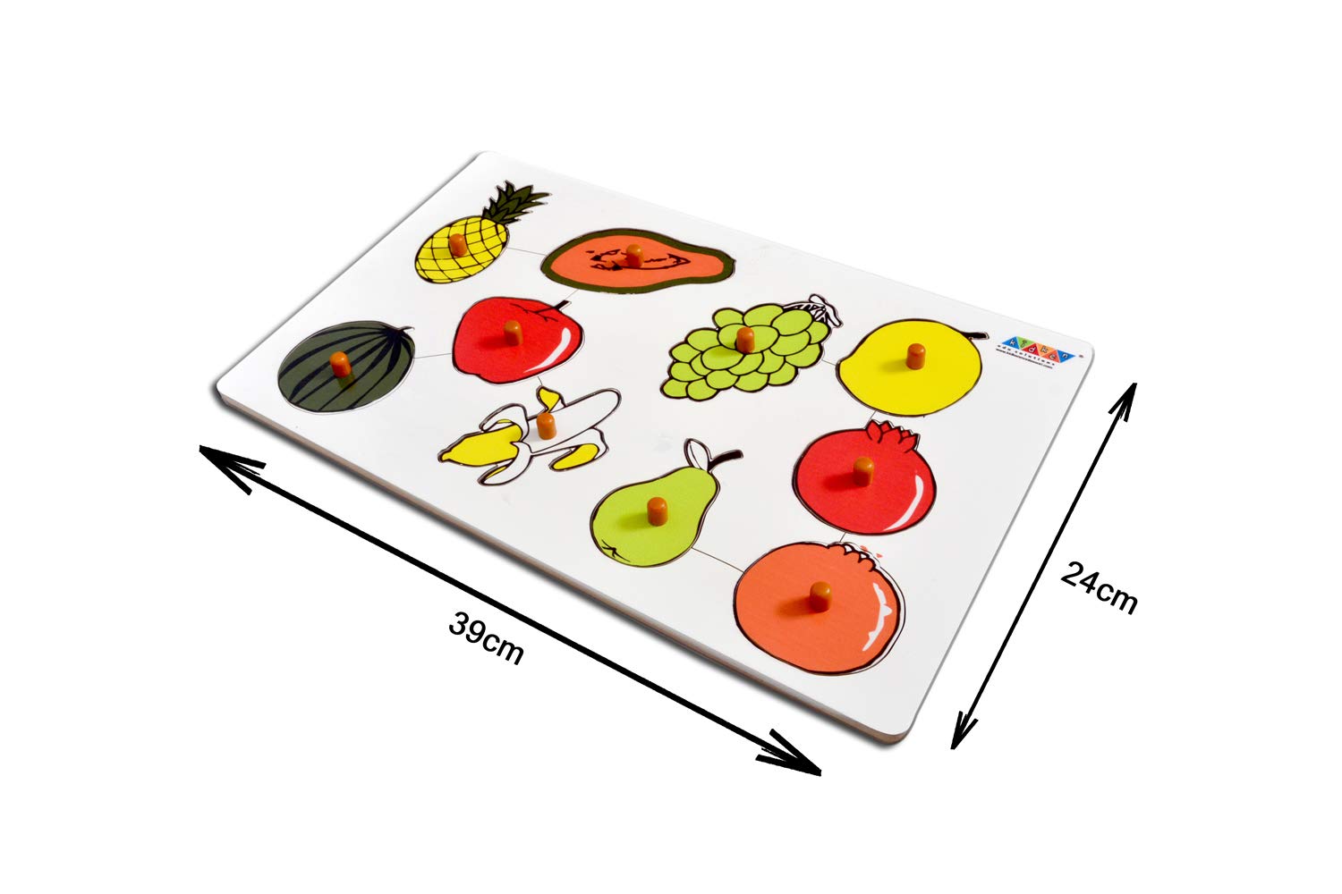 Kidken Montessori Wooden Inset Boards:Fruits | Wooden Fruits Puzzle | Knobbed puzzle | Fruits puzzle board | Preschool puzzle for 2+ Year Kids (B00WSMG6S8) Amazon Price History, Amazon Price Tracker