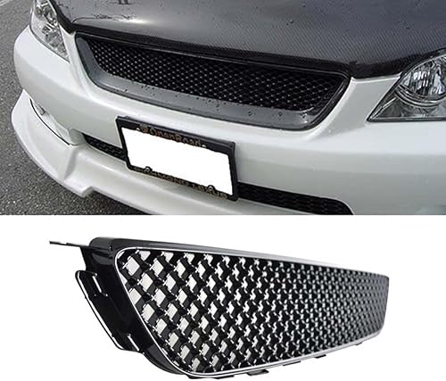 Parachoques delantero parrilla de malla compatible con Lexus IS300 Altezza JDM 3D estilo diamante estilo ABS protector de plástico ABS 2001 2002