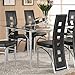 Coaster Rectangular Dining Table with Glass Top Metal Legs, Silver Finish