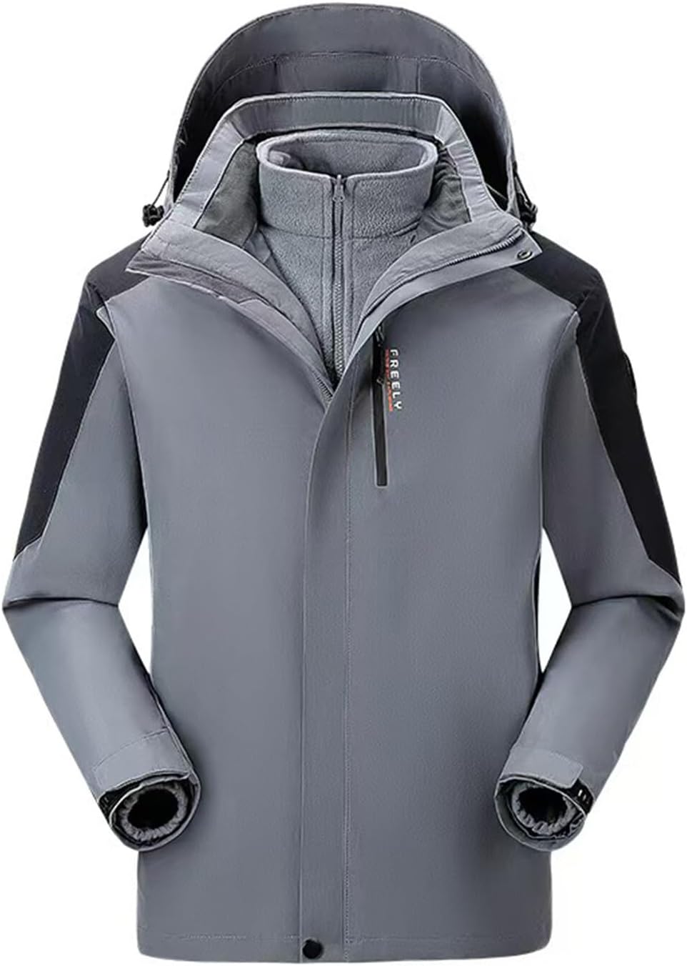 Mens Waterproof Ski Jacket Winter Windproof Snow Coat Outdoor Hiking Parka Raincoat Multi Pockets