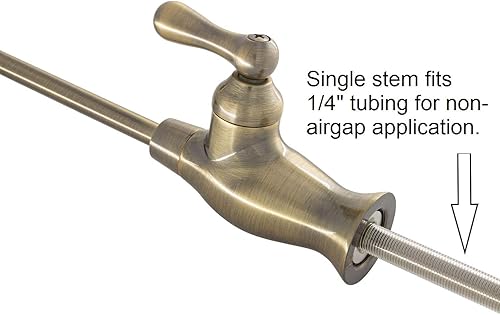 Miniatura 4 de Metpure Osmosis inversa Agua potable sin espacio de aire Sistema de filtración de grifo RO Caño dispensador de agua (gris pólvora) con llave de