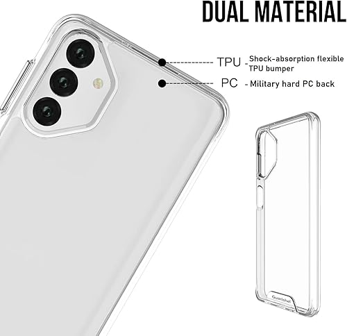 Miniatura 2 de Funda transparente para Samsung Galaxy A13 5G, no amarillenta protección militar contra caídas a prueba de golpes para Galaxy A13 5G, ajuste delgado