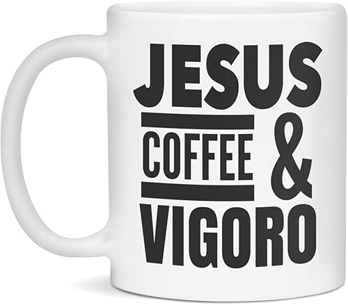 Miniatura 3 de Jesus, Café y Vigoro, blanco de 15 onzas