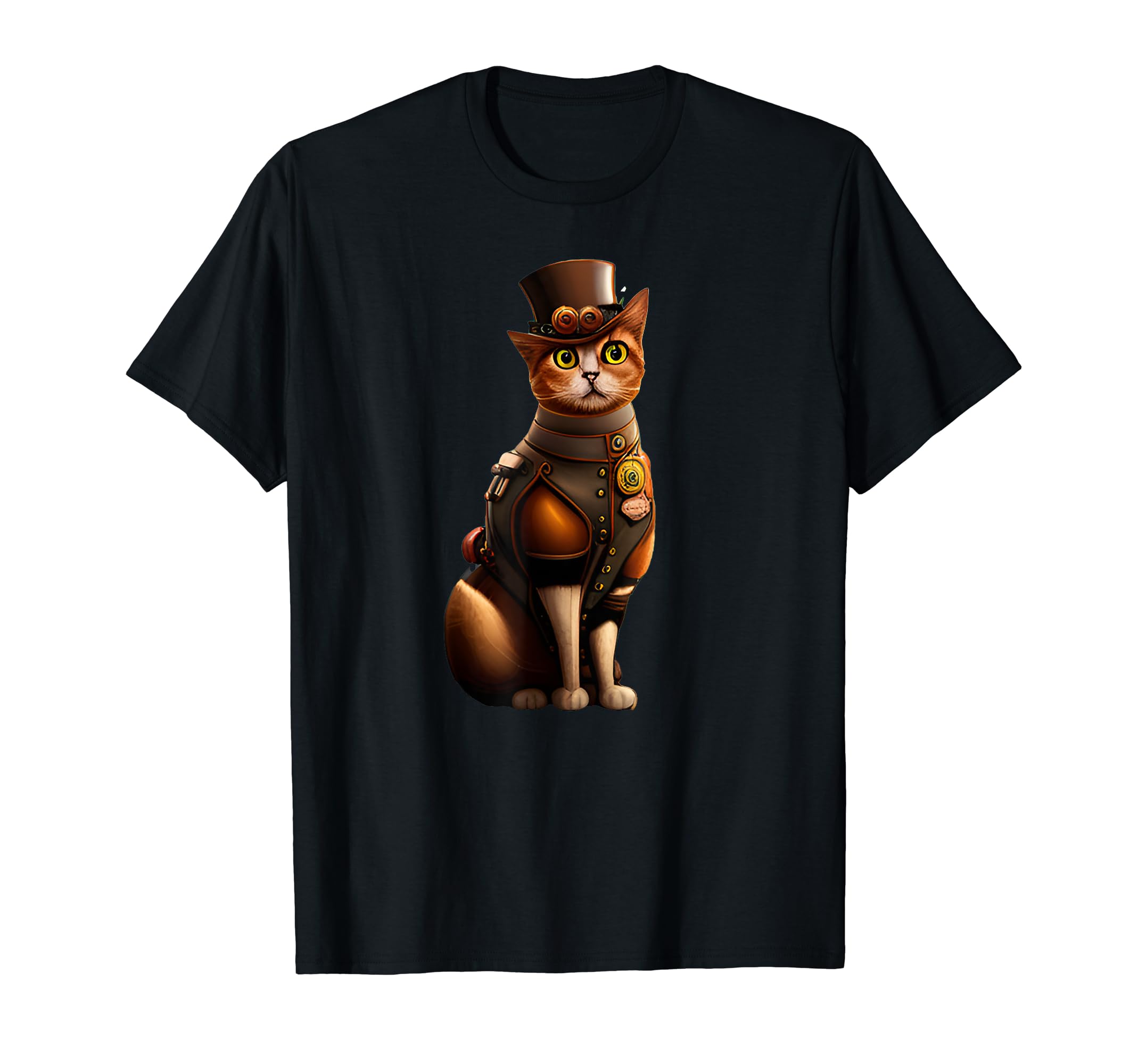 Steampunk Style Cool Ginger Cat - The EnchantiCat T-Shirt
