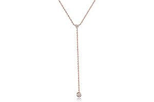 Handmade Sterling Silver Rose Gold Lariat Necklace