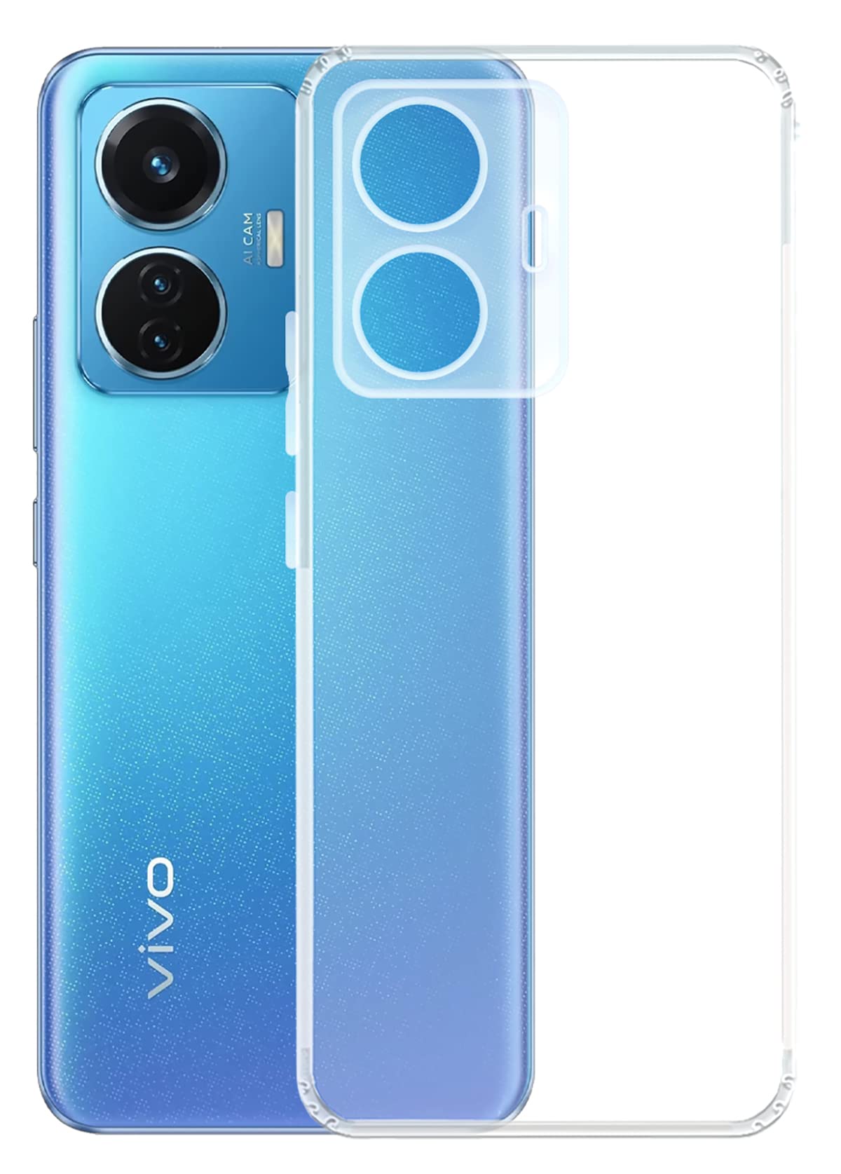YOFO Back Cover for Vivo T1(4G) (44W) / iQOO Z6 (Silicone|Transparent|Camera Protection) (B0BH4Y3SMF) Amazon Price History, Amazon Price Tracker