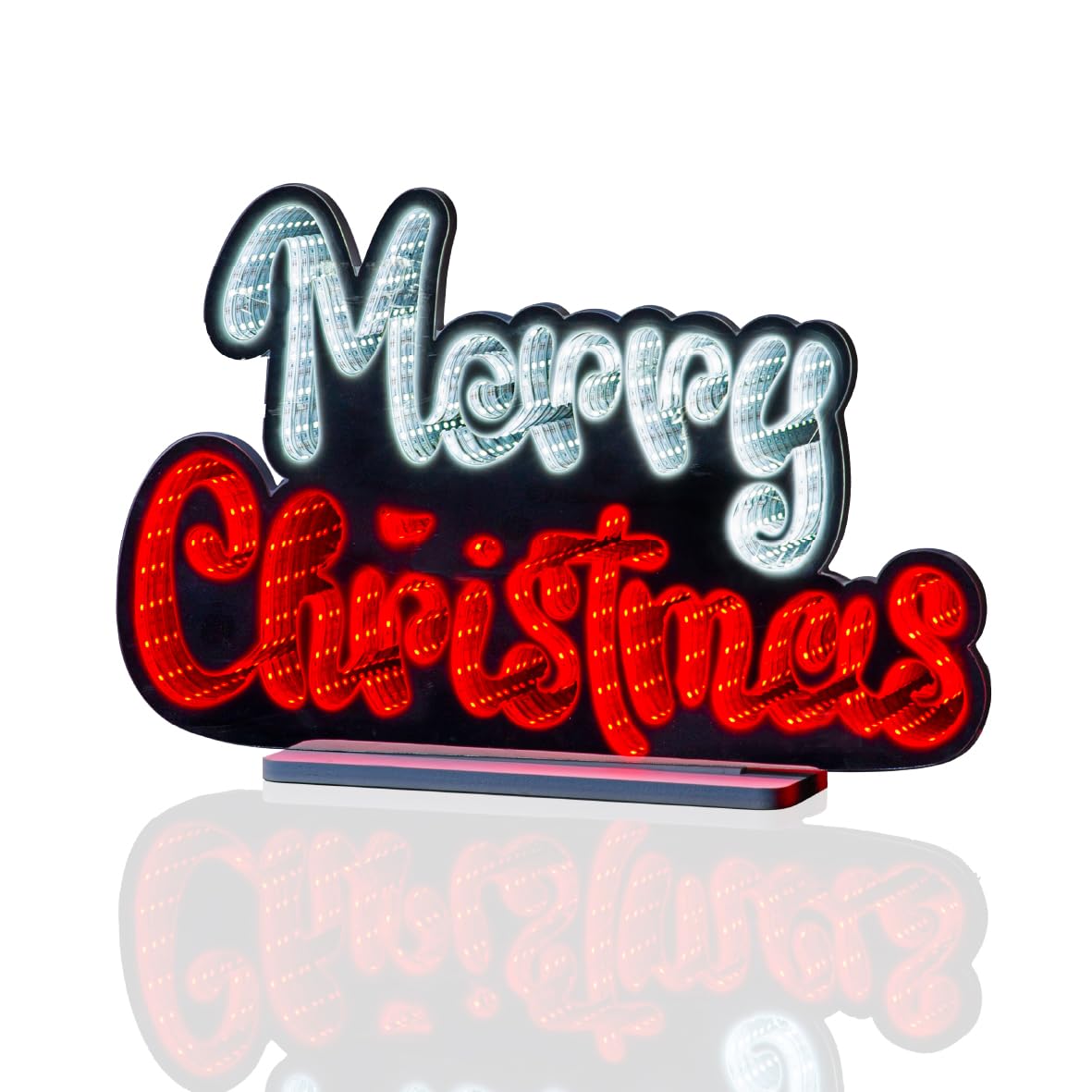 The Christmas Workshop - Infinity Light - Gingerbread Man/Christmas House/Merry Christmas Sign