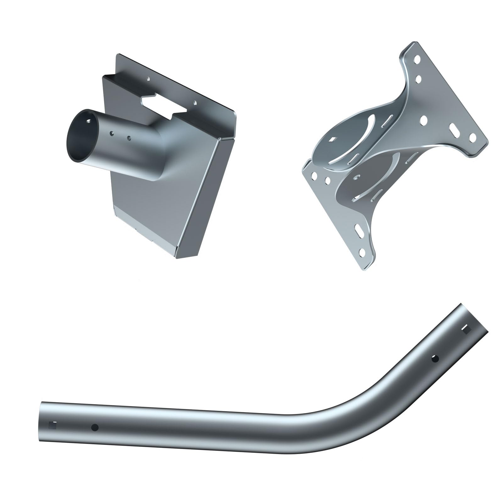 Support de toit réglable à 360 degrés pour montage de barre d'antenne standard avec adaptateur de tuyau, kit Internet, accessoires satellite, support de toit réglable