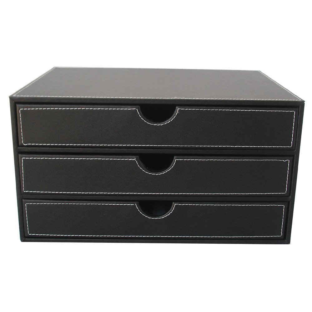 KINGFOM Set di Accessori da Scrivania in Pelle (T07H)