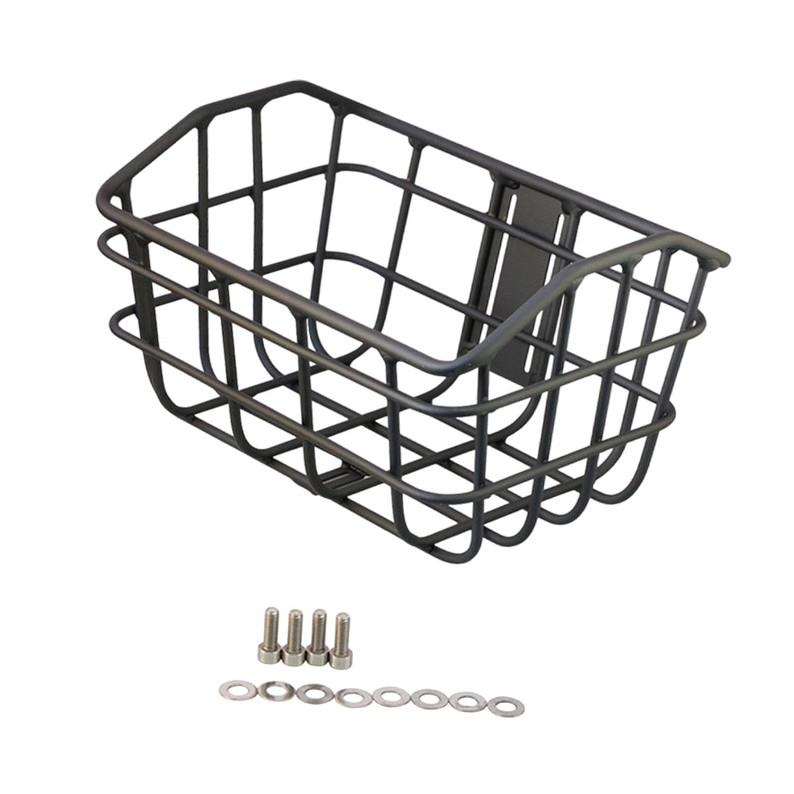 Colaxi Bike Basket Accessory Front Sturdy Construction Easily Install Large Capacity Black Cargo Basket for Riding Luggage Outdoor, Bike Basket