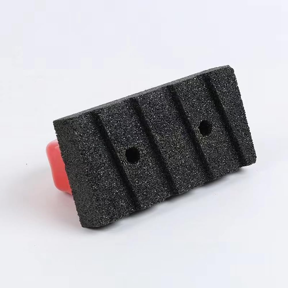 Sknrlko Masonry Rubbing Brick, Fluted Rub Bricks, 20 Grit, Plastic Handle, Red - Image 3