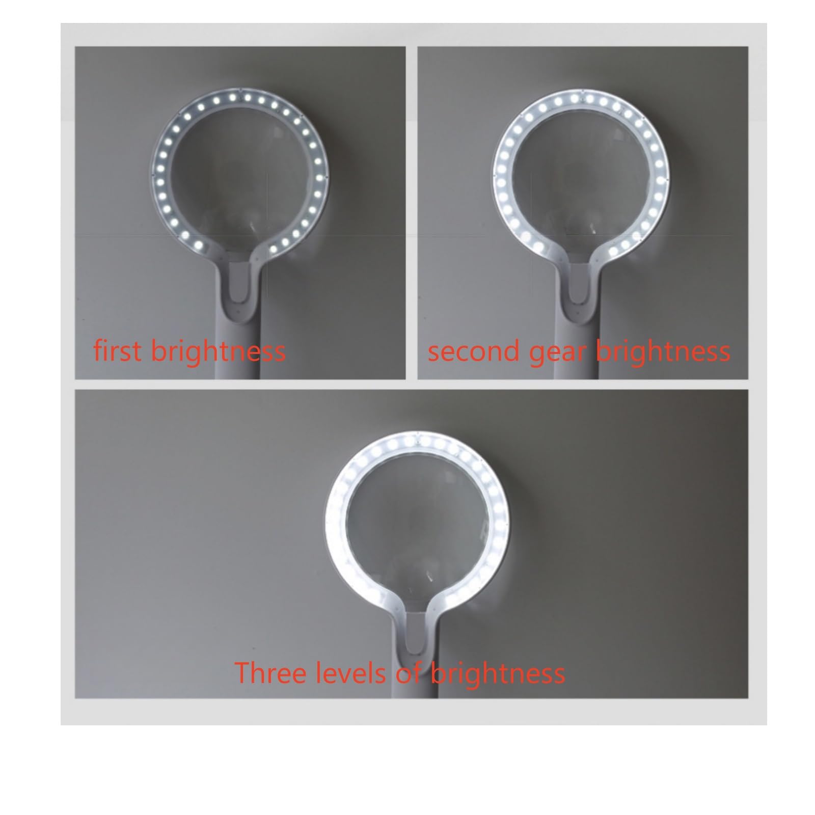 Lupa de Mano 5X con luz LED, Lupa de Lectura para Personas Mayores con Mango de ABS para Estudiantes, Monedas, Joyas y exploración. Regalo Ideal para Personas Mayores.