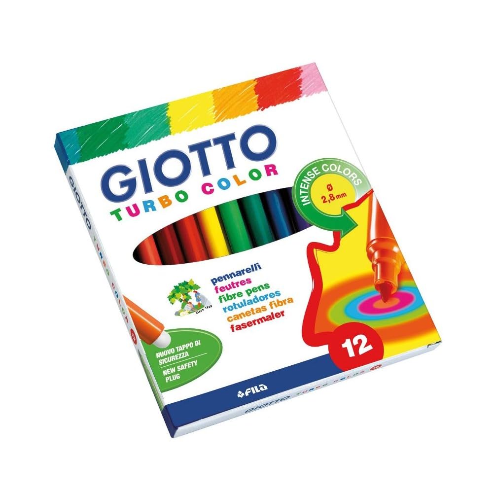 Sponsored Ad – Fila GIOTTO Turbo Colour Fibre Tip Pens 12 Pieces (1 Set)