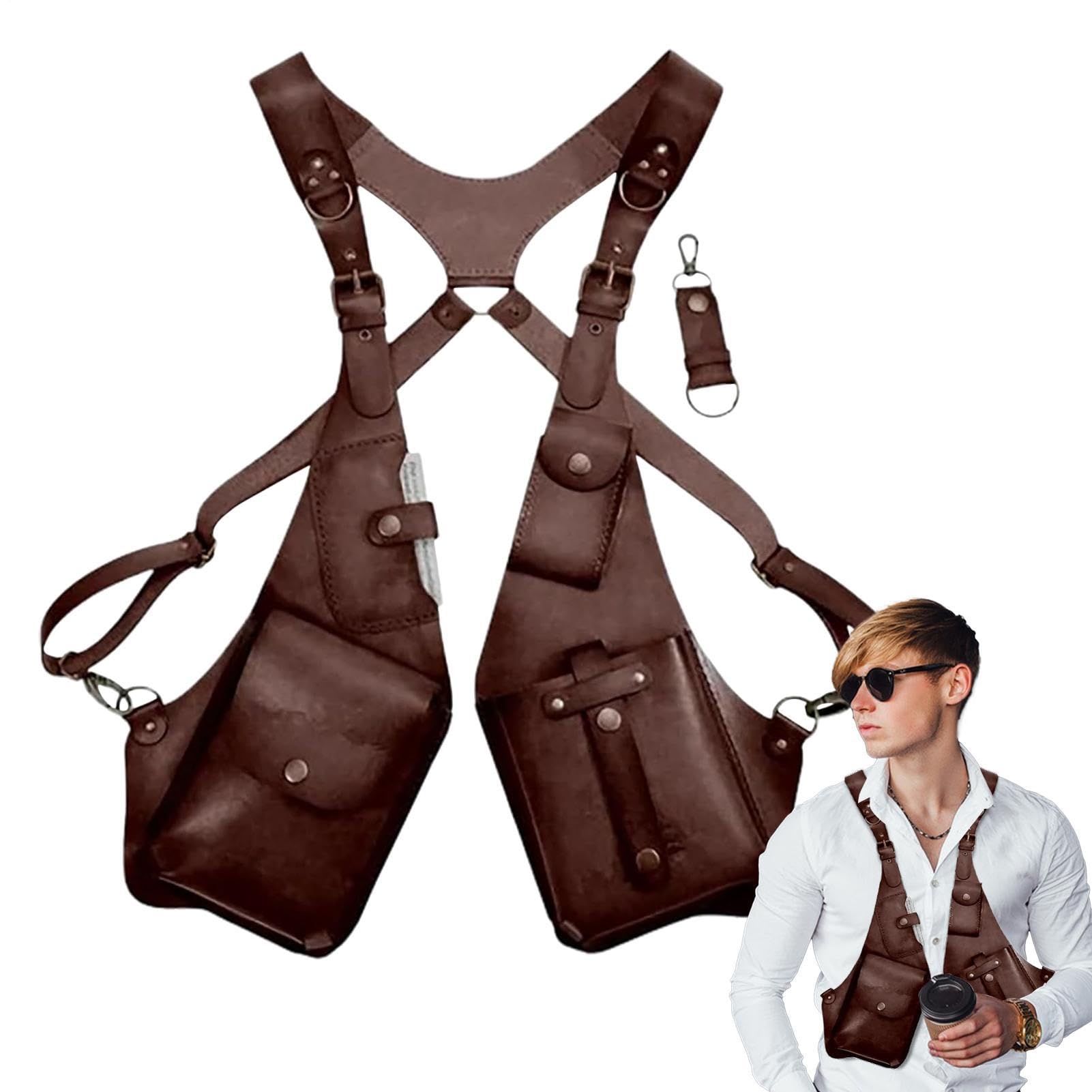 Riñonera Axilar Cartera Steampunk De rol | Arnés Antirrobo Para Cosplayers Artistas Viajeros Vacaciones Trabajo Diario Senderismo Eventos Temáticos Mascaradas