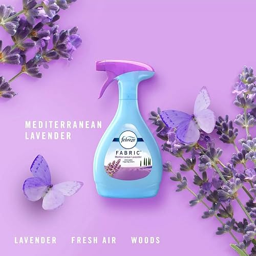 Miniatura 4 de Febreze Refrescante de tela para combatir olores, lavanda mediterránea y extra fuerte, 27 onzas líquidas (paquete de 2)