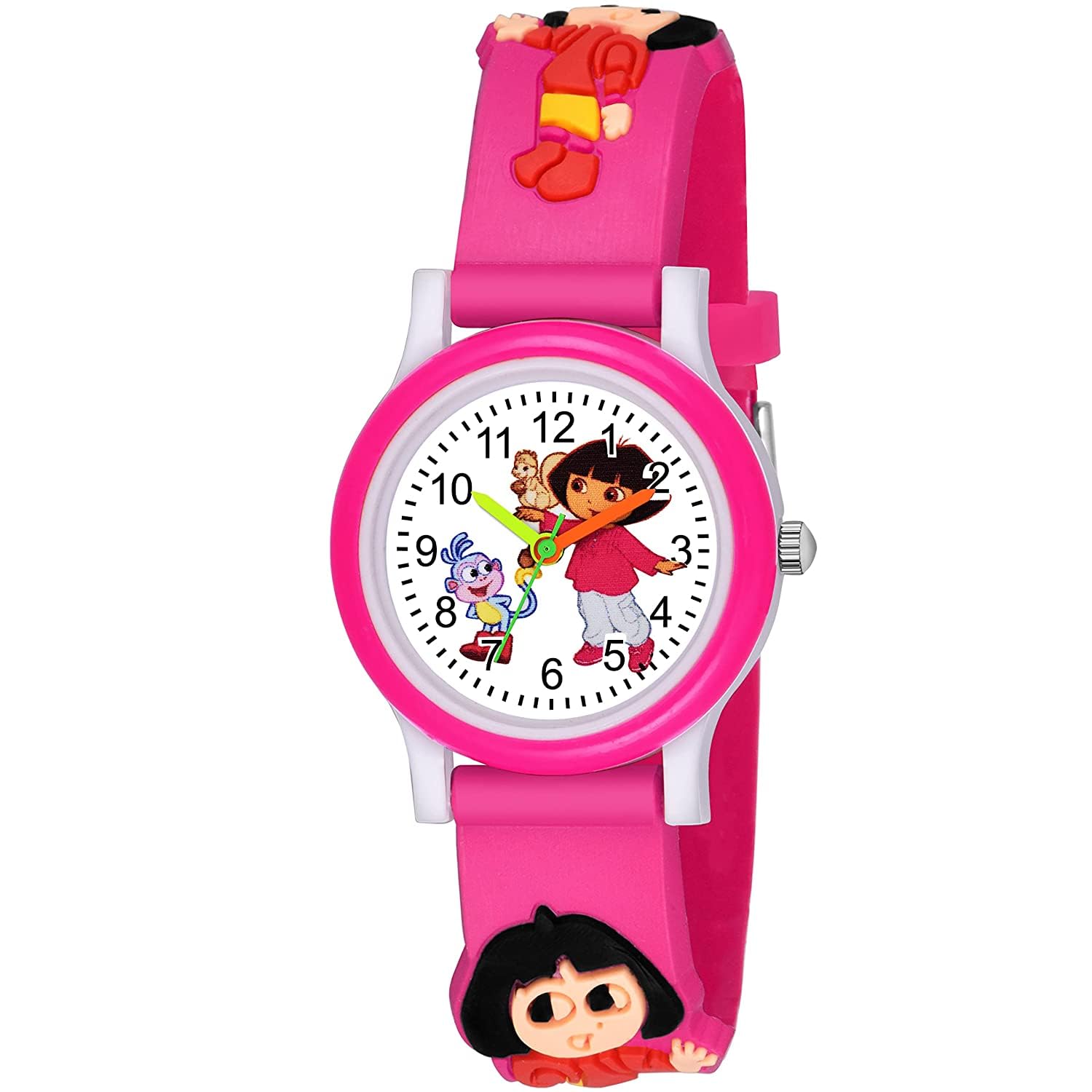 Rozti White Dial Dora Love D-Pink Strap Silicone Belt Analogue Girls Kids Watch (B0CH3N748Z) Amazon Price History, Amazon Price Tracker