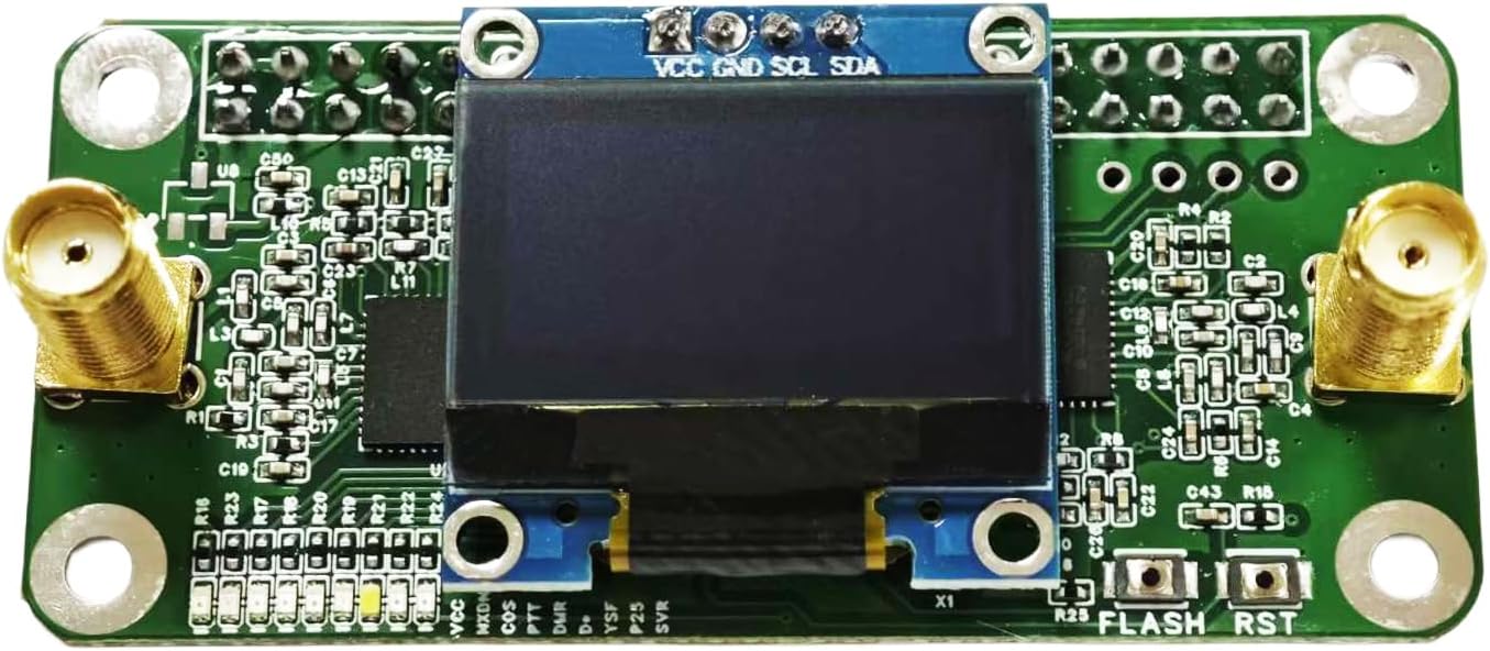 AURSINC Mini MMDVM Duplex Hotspot Board with Antenna, UHF (433-900MHz) VHF (144-146MHz) Dual Band, Supports P25 DMR YSF DSTAR NXDN POCSAG, Compatible with Raspberry Pi-Zero W/3/3B/3B+/4 (with OLED)