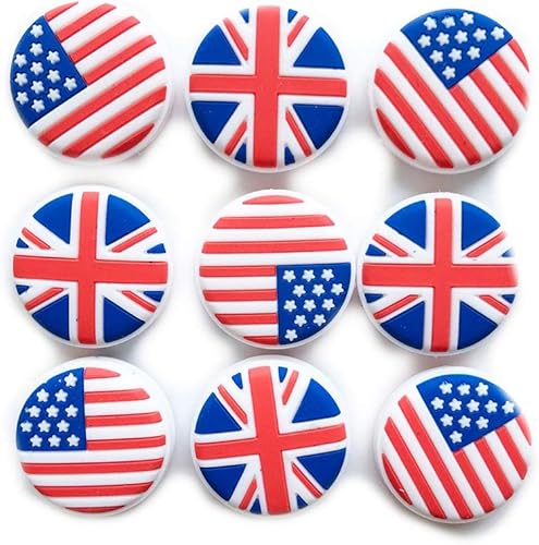 Miniatura 5 de Amosfun Raqueta de tenis Vibración Silicona Bandera Americana Raqueta de Tenis Amortiguadores de Cuerdas de Raqueta de Tenis Amortiguadores para