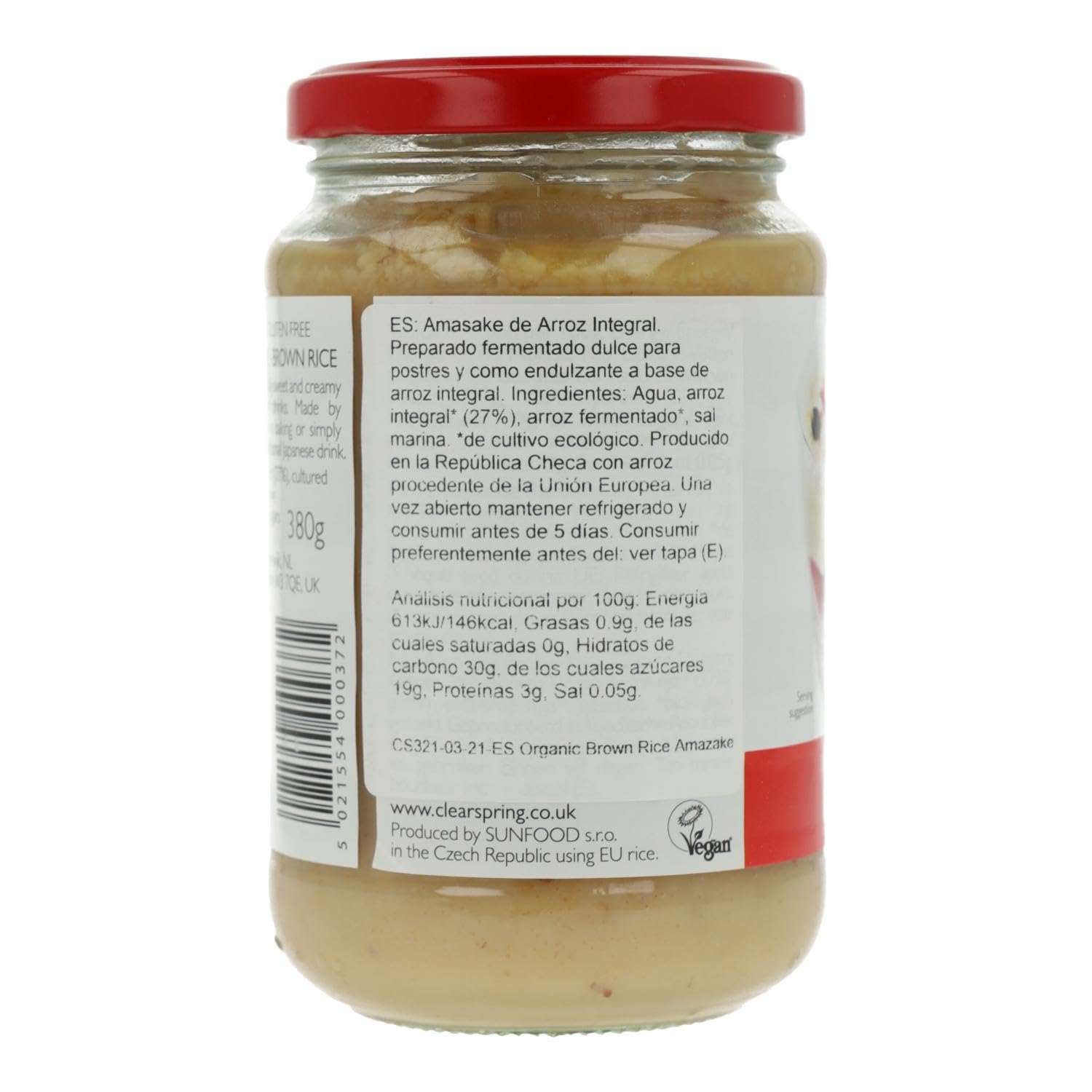 Amasake di riso integrale ECO Clearspring, 380 g