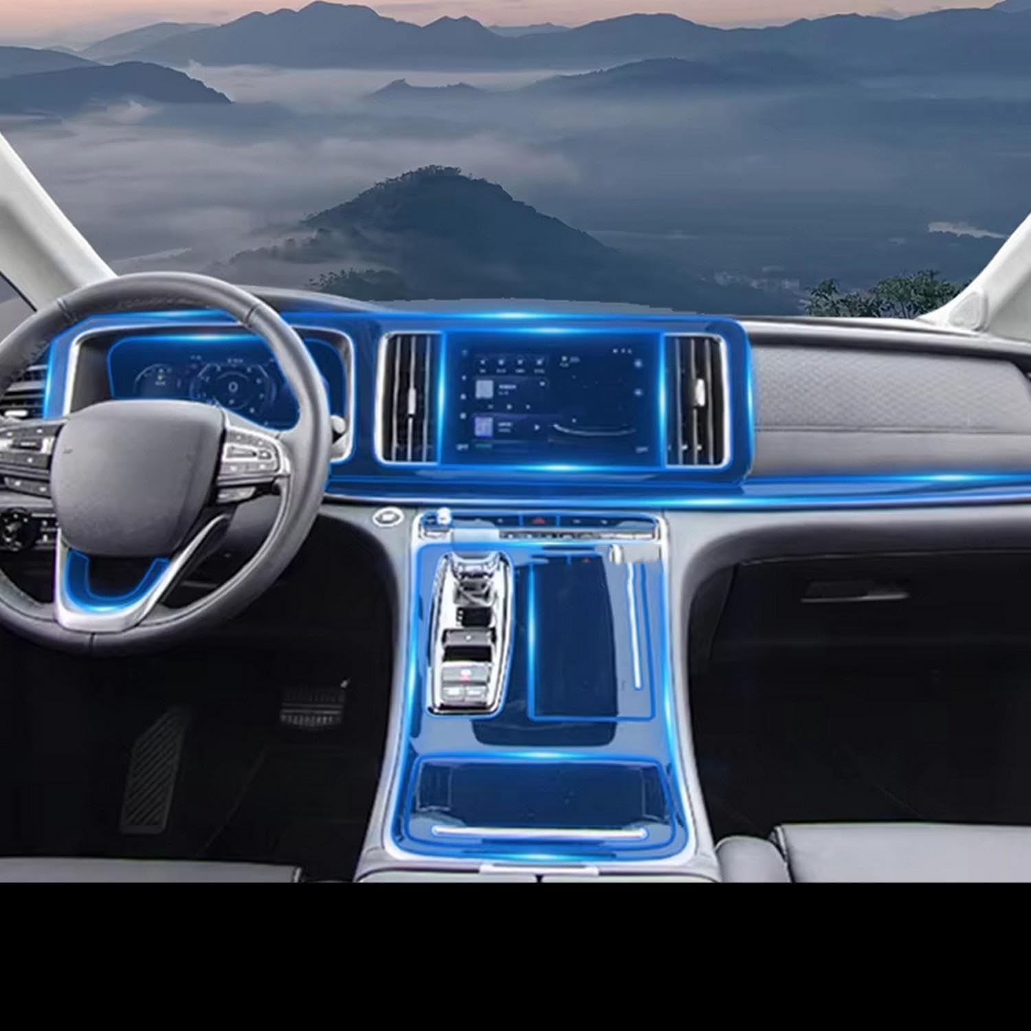 Instrukcja nawigacji GPS do samochodu, ekran LCD, folia ochronna TPU, naklejki dekoracyjne, do silnika Trumpchi GAC GN8 2021-2023