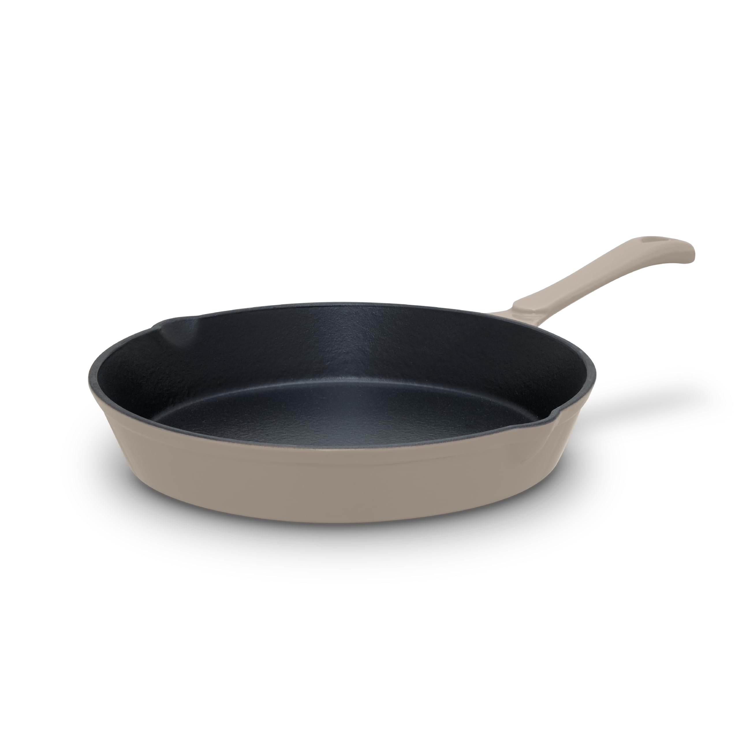 Barbary & Oak Cashmere Nattura 26Cm Cast Iron Round Pan, Durable Enamel Interior, Induction Compatible, Dual Side Spouts, Bo800255csh