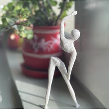 hivhest n Modern Sanat Dekoratif  nsan Fig r    24 cm 3D Yaz c  Bask  Beyaz 24 x 8