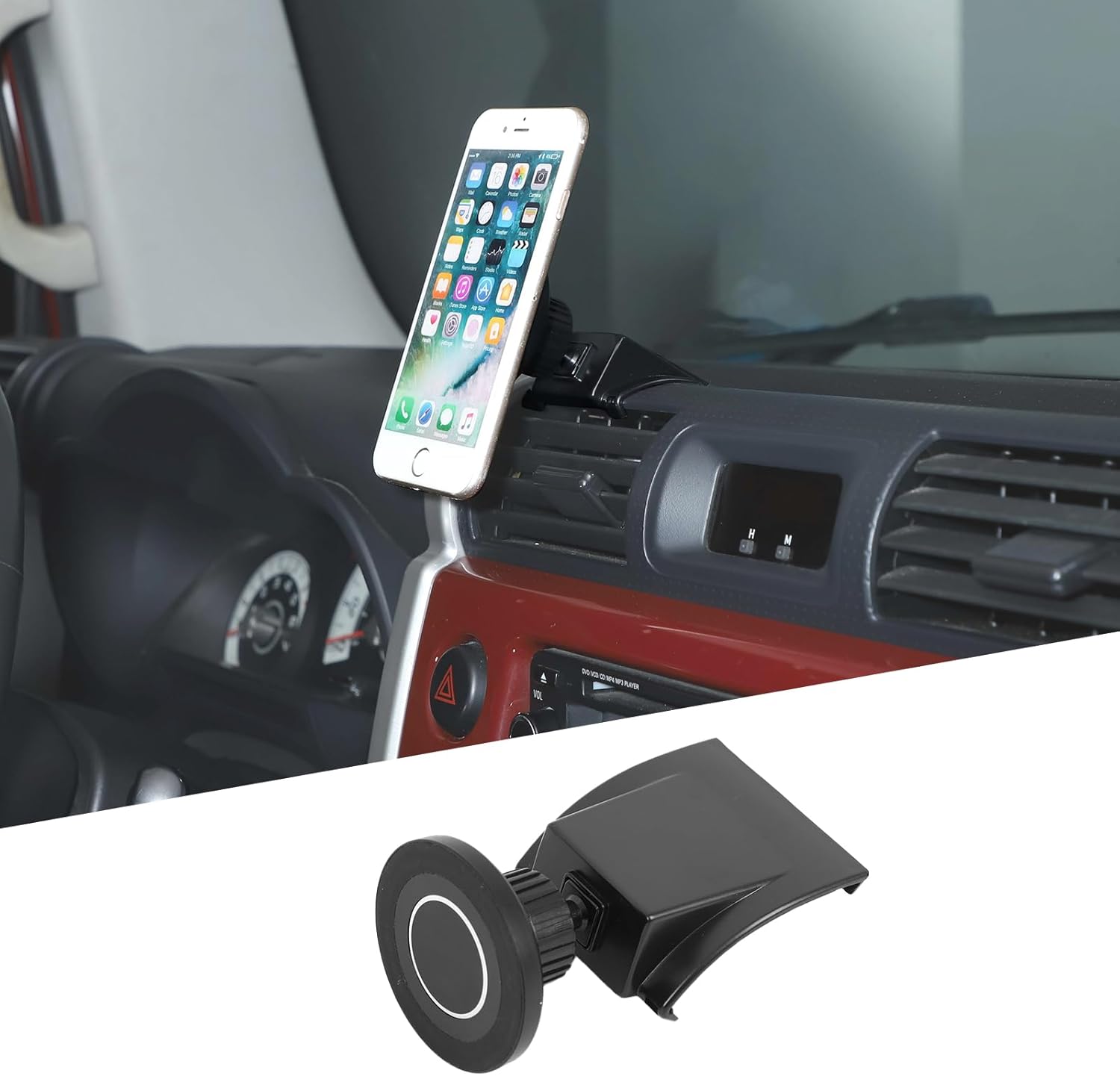 Car Phone Mount Compatible with Toyota FJ Cruiser 2007-2017 Center Console Air Outlet Cell Phone Holder Cell Phone Mobile Cradles Handsfree Air Vent Phone Stand, Style E