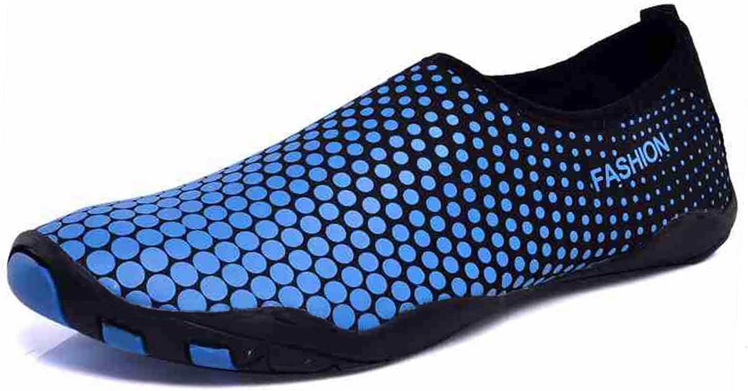 Water Shoes Adult, Geometric Style Aqua Sport Water Shoes for Men & Women Beach Shoes Unisex Barefoot Shoes Summer Quick Dry Swim Shoes Lightweight Pool Shoes Aqua Socks