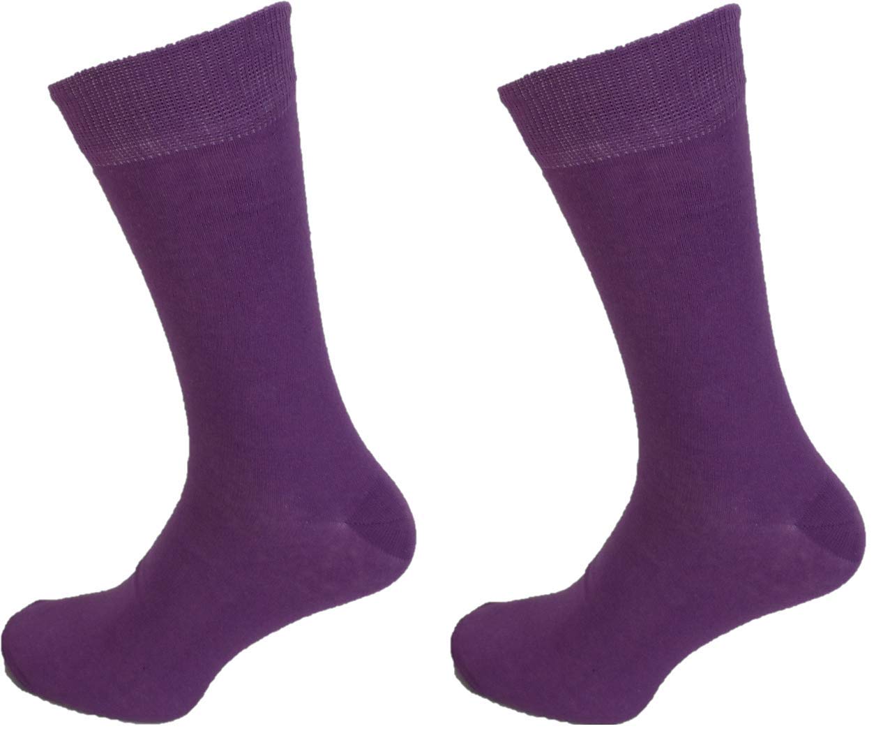 Mazeys Mens 2 Pair Pack Plain Mod Socks (as8, alpha, one_size, regular, regular, Lilac)