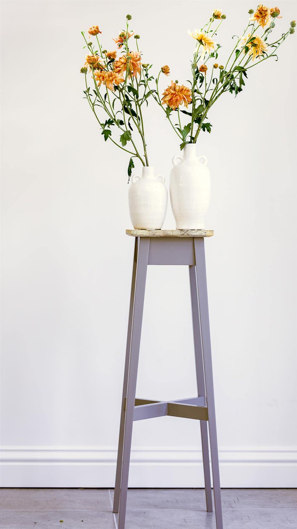 Statement Furniture Florence Dove Grey Plant Stand. 80cm Tall Wooden Plant Holder, Display Stand. Ready Assembled
