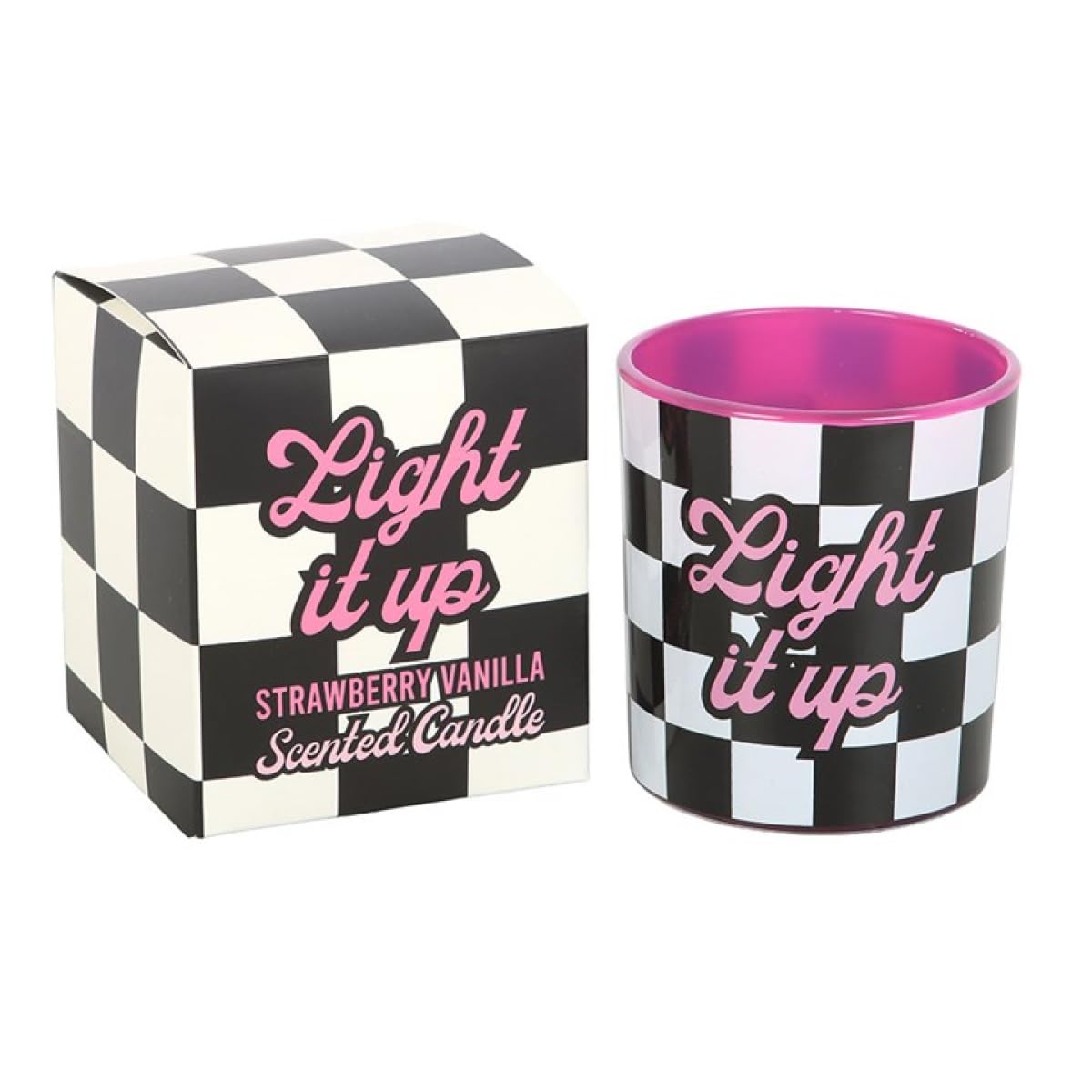 Something Different Wholesale Light It Up Candle | Strawberry Vanilla Scent | Alt Pop Punk Aesthetic | 35Hr Burn | Gift Boxed Paraffin Wax